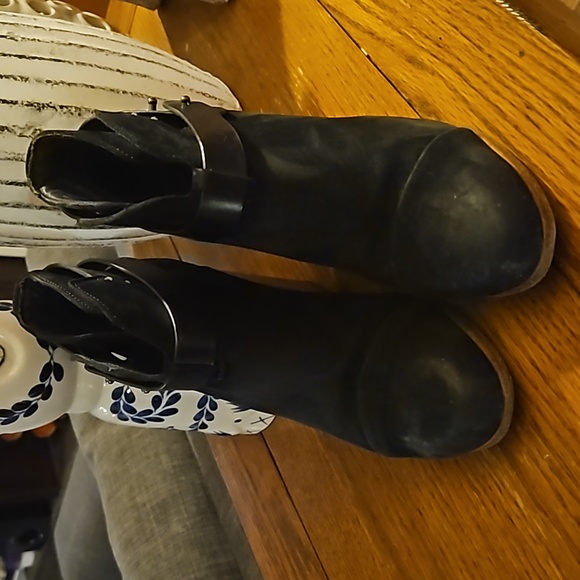 Rag & Bone HARROW Buckle Suede Ankle Booties - Picture 2 of 11